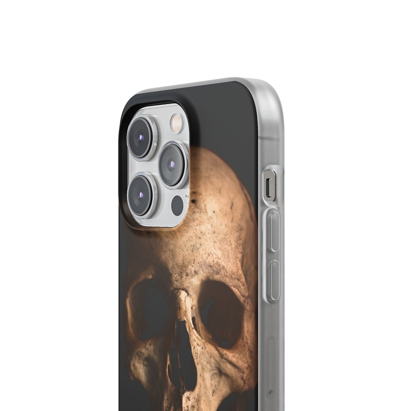 Silicone Phone Case - Realistic Human Skull Design