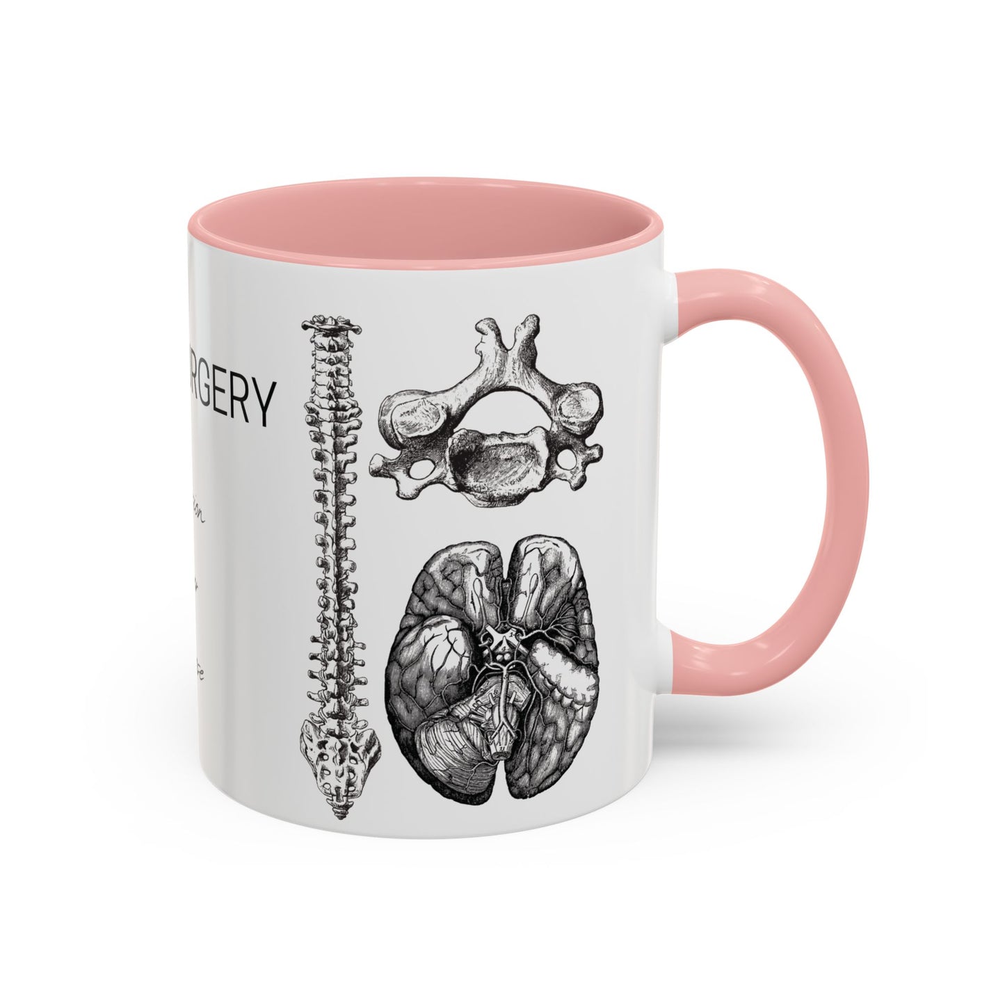 Neuro-Spine Mug, Anatomical Spine Illustration Cup, Neurosurgeon Gift Idea, Spine Surgery Mug, Doctor Appreciation, Medical Worker Gift