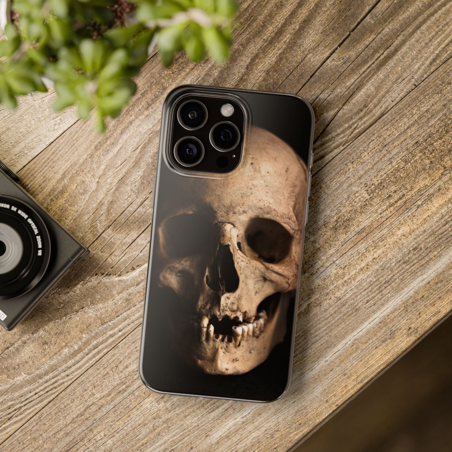 Silicone Phone Case - Realistic Human Skull Design