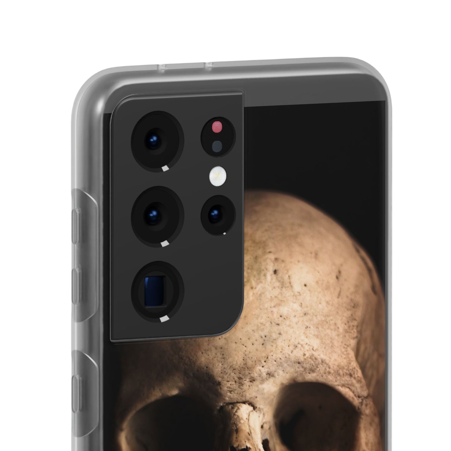 Silicone Phone Case - Realistic Human Skull Design
