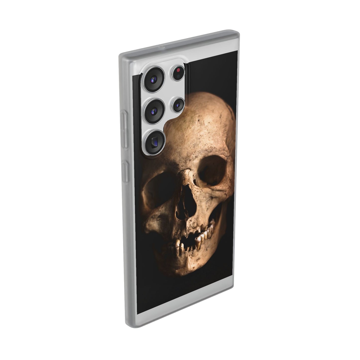 Silicone Phone Case - Realistic Human Skull Design