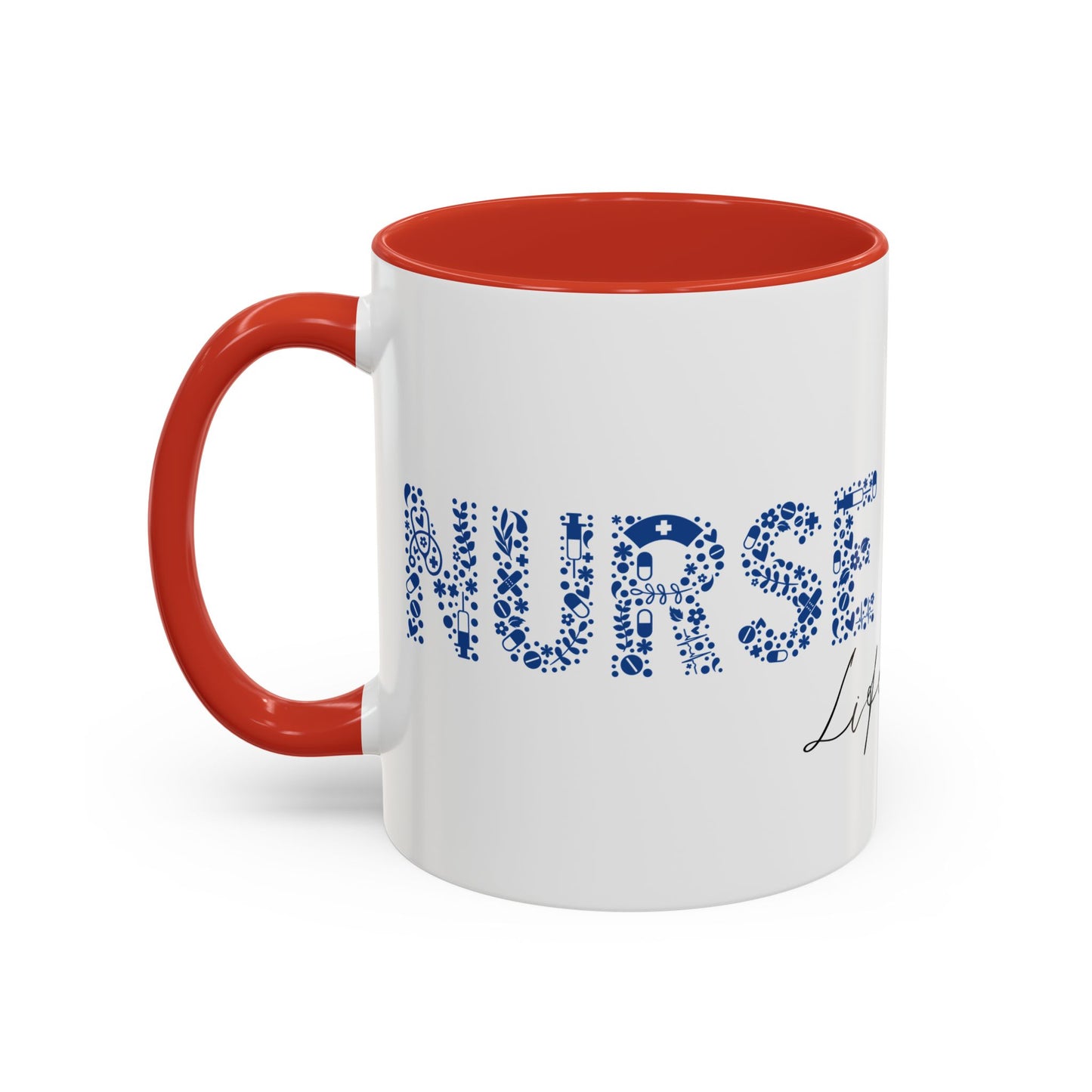 Nurse Life Blue Mug, Floral RN Coffee Cup, Cute Nurse Gift Idea, Medical Worker Mug, Nursing Student Mug, Nurse Appreciation Mug