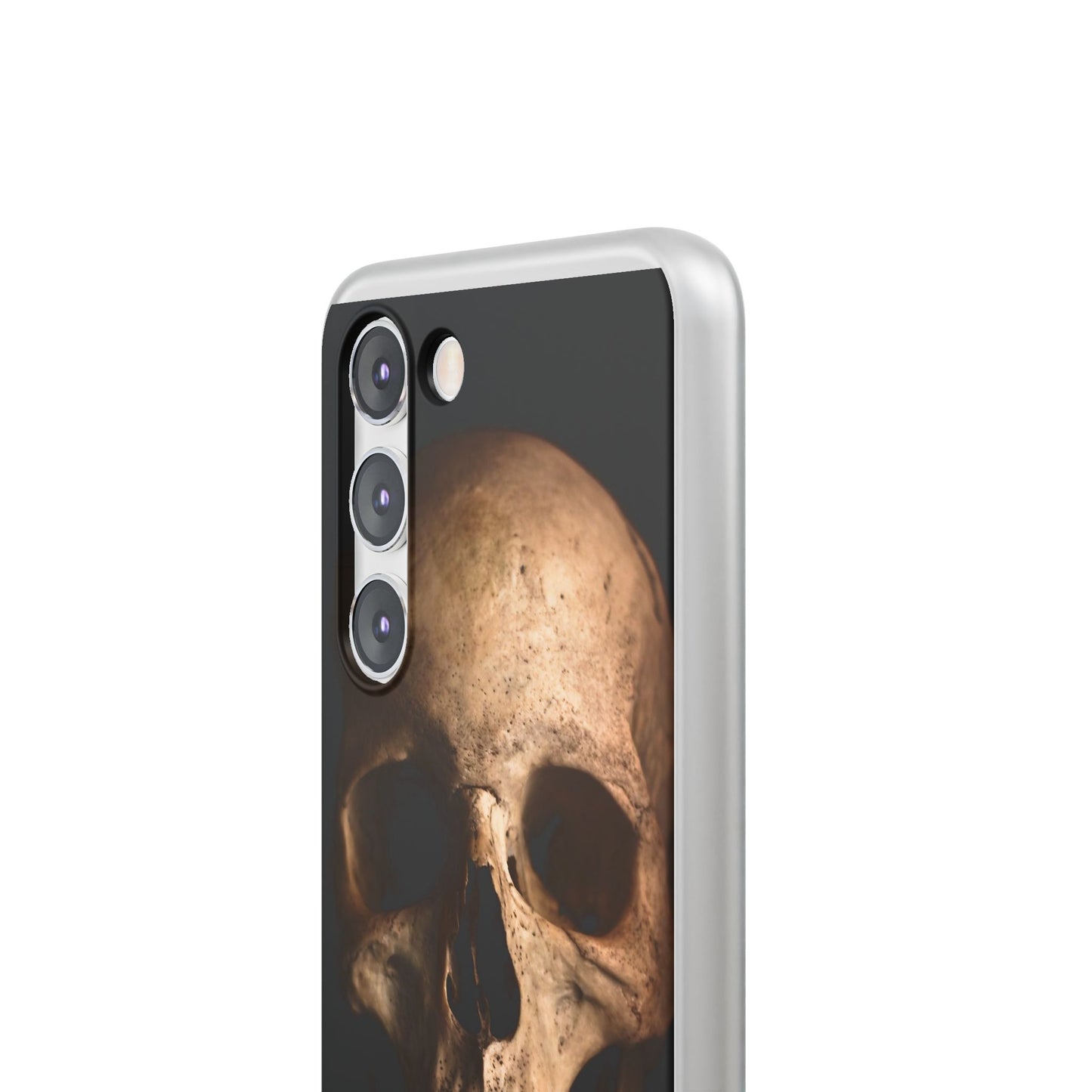 Silicone Phone Case - Realistic Human Skull Design