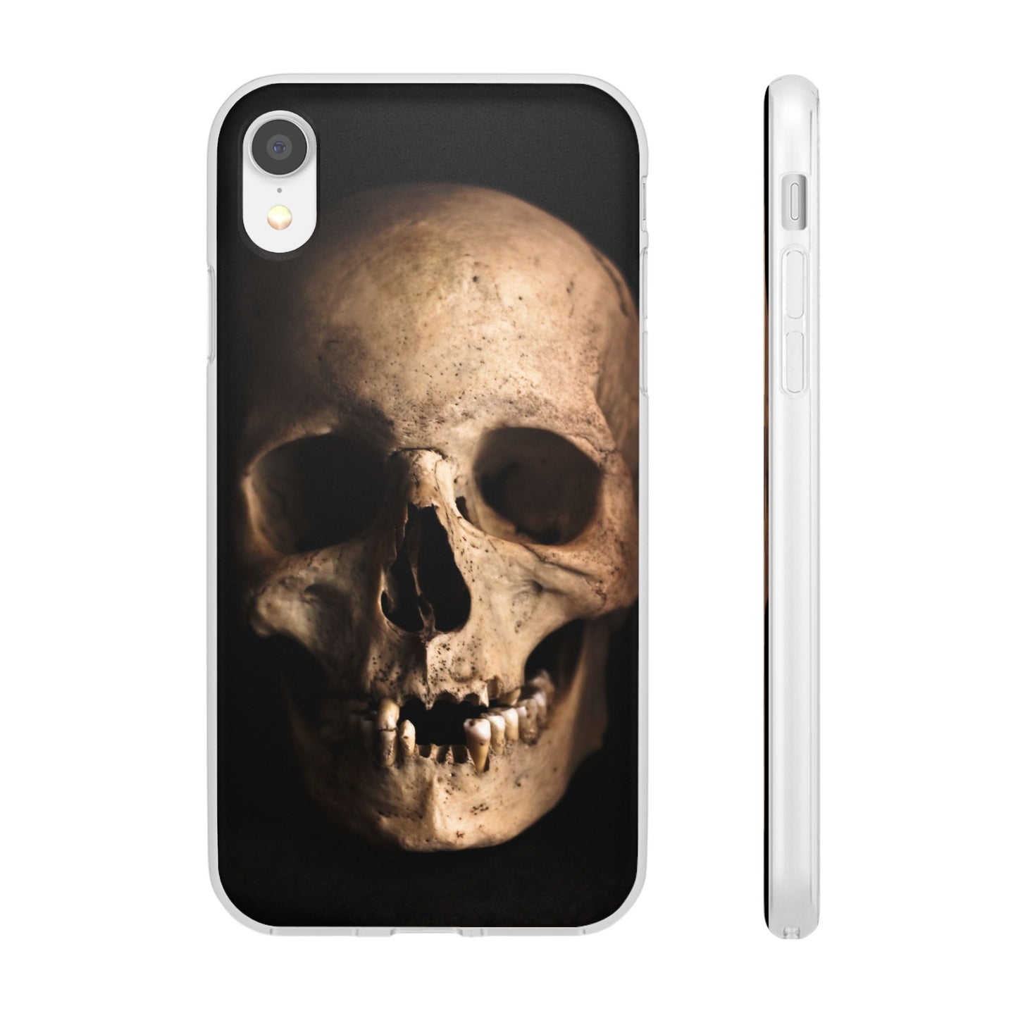 Silicone Phone Case - Realistic Human Skull Design