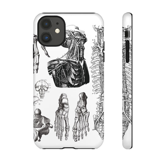 Vintage Anatomy Phone Case - Medical Illustration Design - Custom iPhone, Samsung & Pixel Cover - Science Gift - Doctor Aesthetic - Anatomy