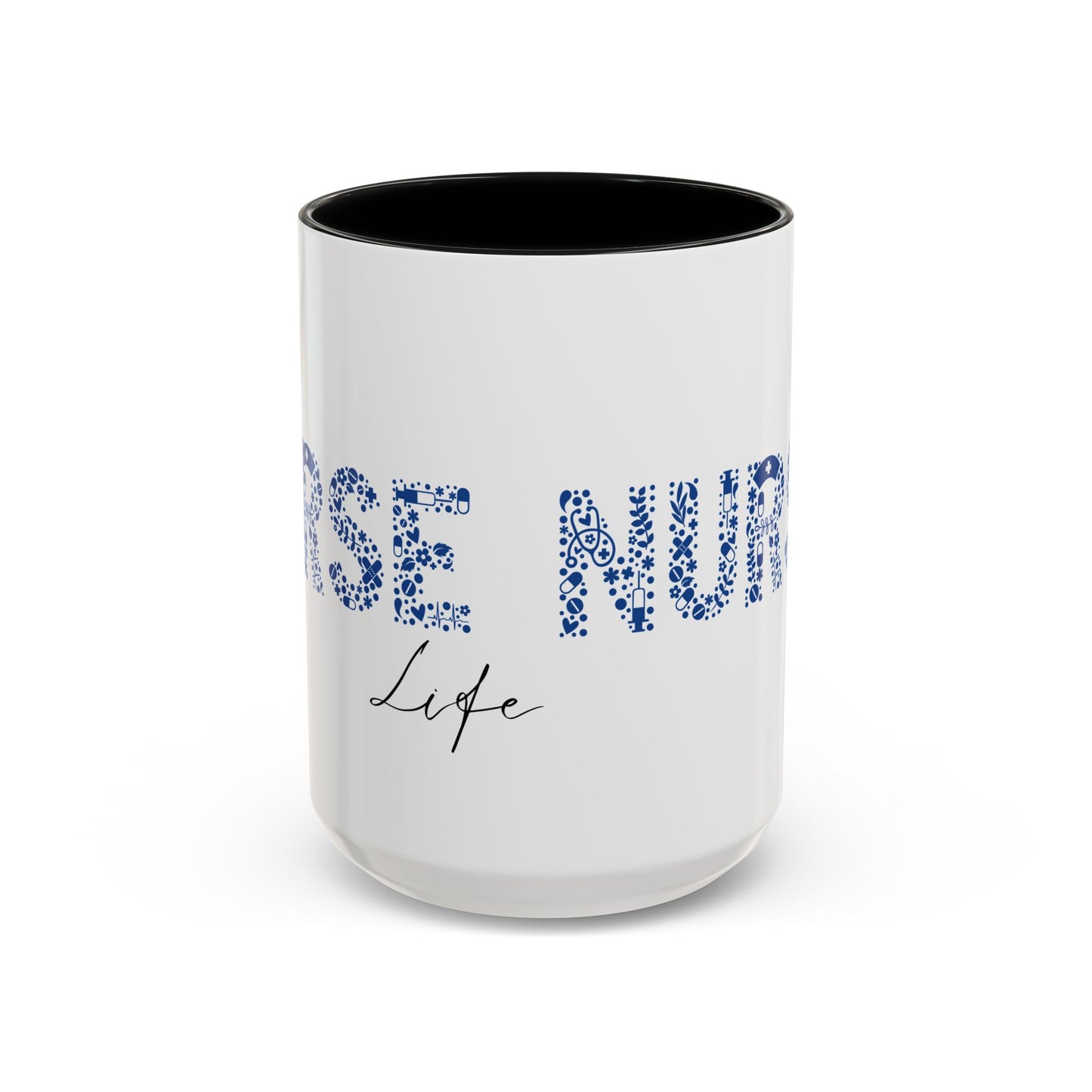 Nurse Life Blue Mug, Floral RN Coffee Cup, Cute Nurse Gift Idea, Medical Worker Mug, Nursing Student Mug, Nurse Appreciation Mug