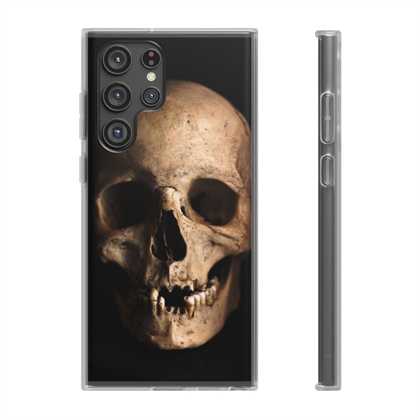Silicone Phone Case - Realistic Human Skull Design