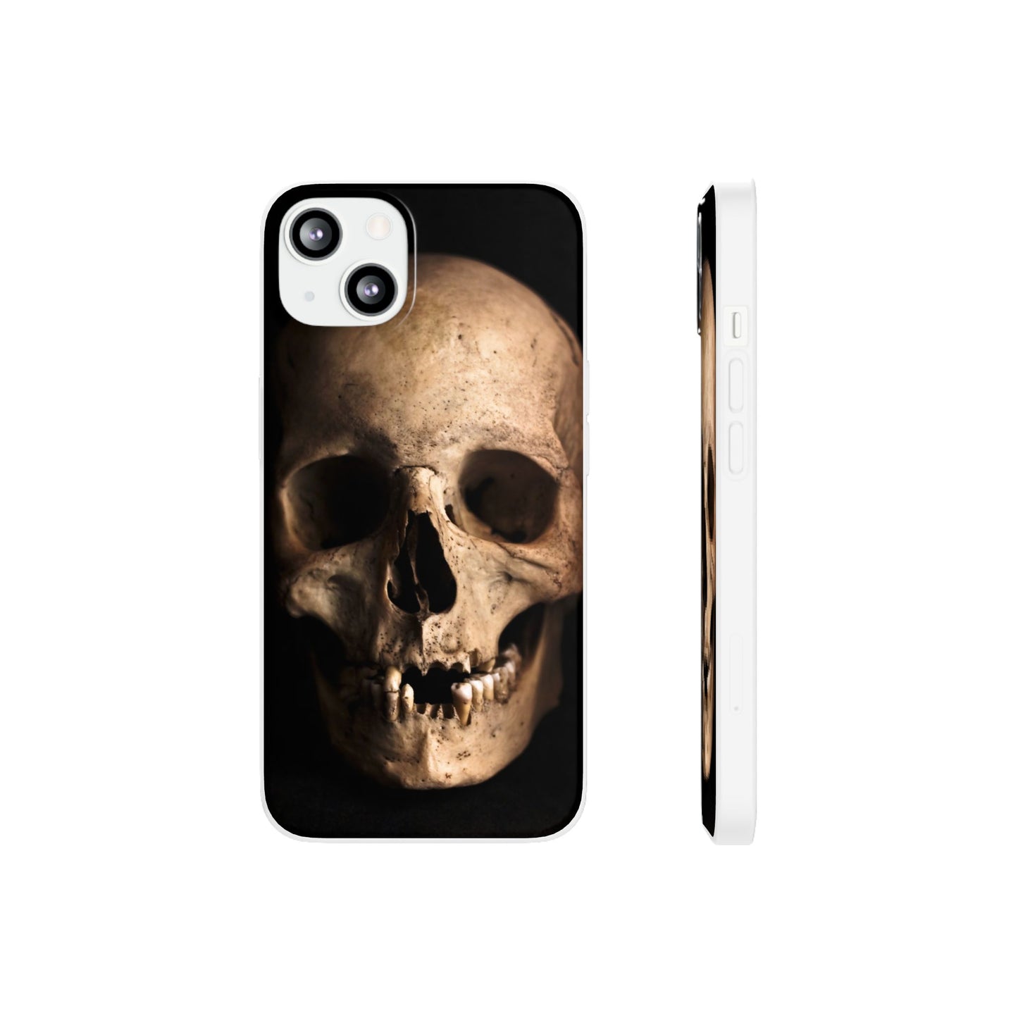 Silicone Phone Case - Realistic Human Skull Design