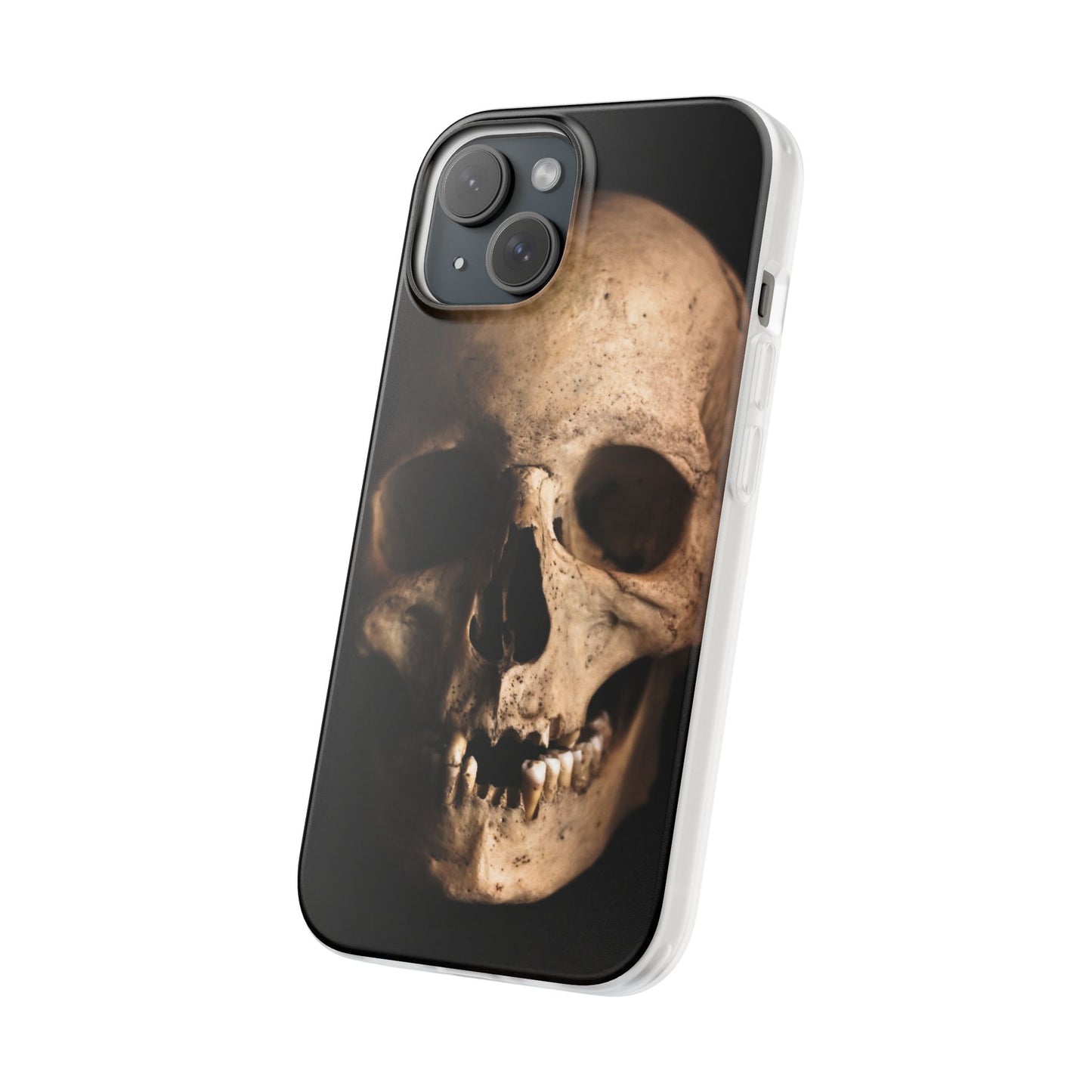 Silicone Phone Case - Realistic Human Skull Design