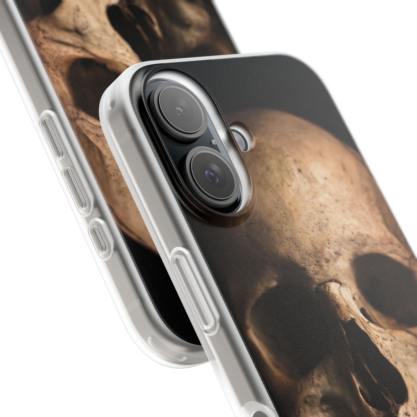Silicone Phone Case - Realistic Human Skull Design