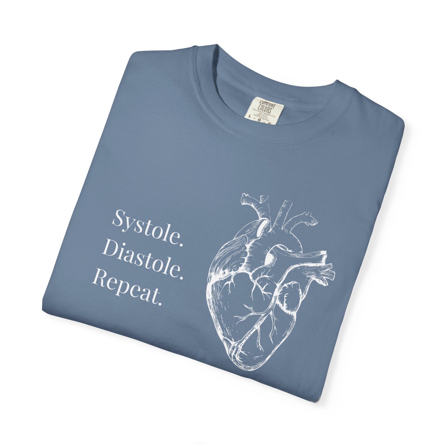 Heart Rhythm Unisex T-Shirt, Systole Diastole Repeat Tee, Heartbeat Art Shirt, Medical Student Gift, Casual Graphic Tee