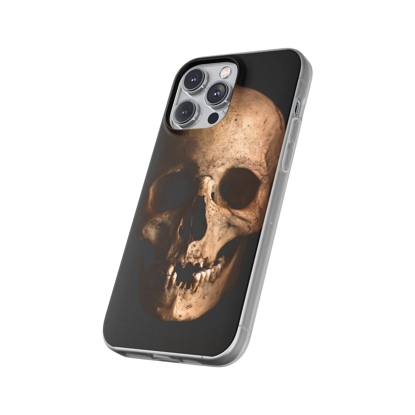 Silicone Phone Case - Realistic Human Skull Design