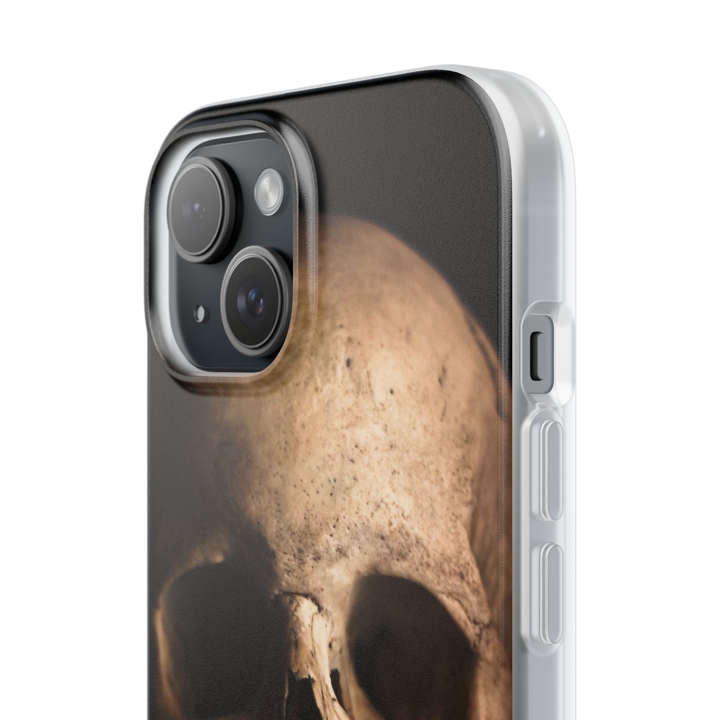 Silicone Phone Case - Realistic Human Skull Design