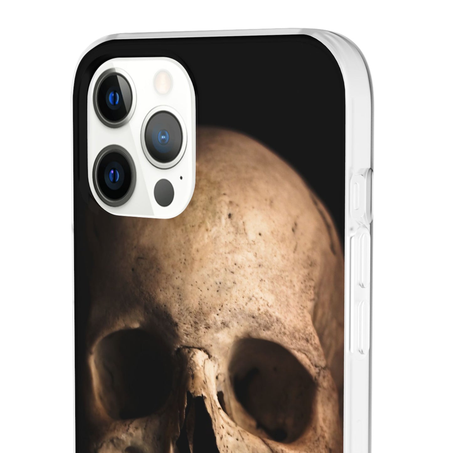 Silicone Phone Case - Realistic Human Skull Design