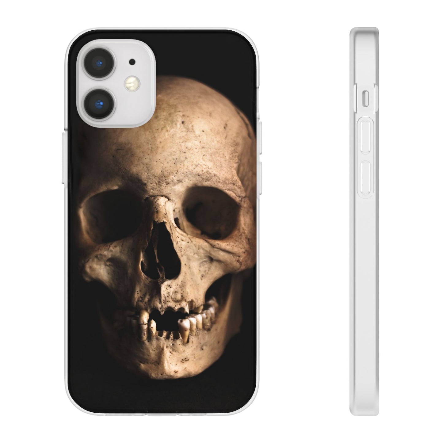 Silicone Phone Case - Realistic Human Skull Design