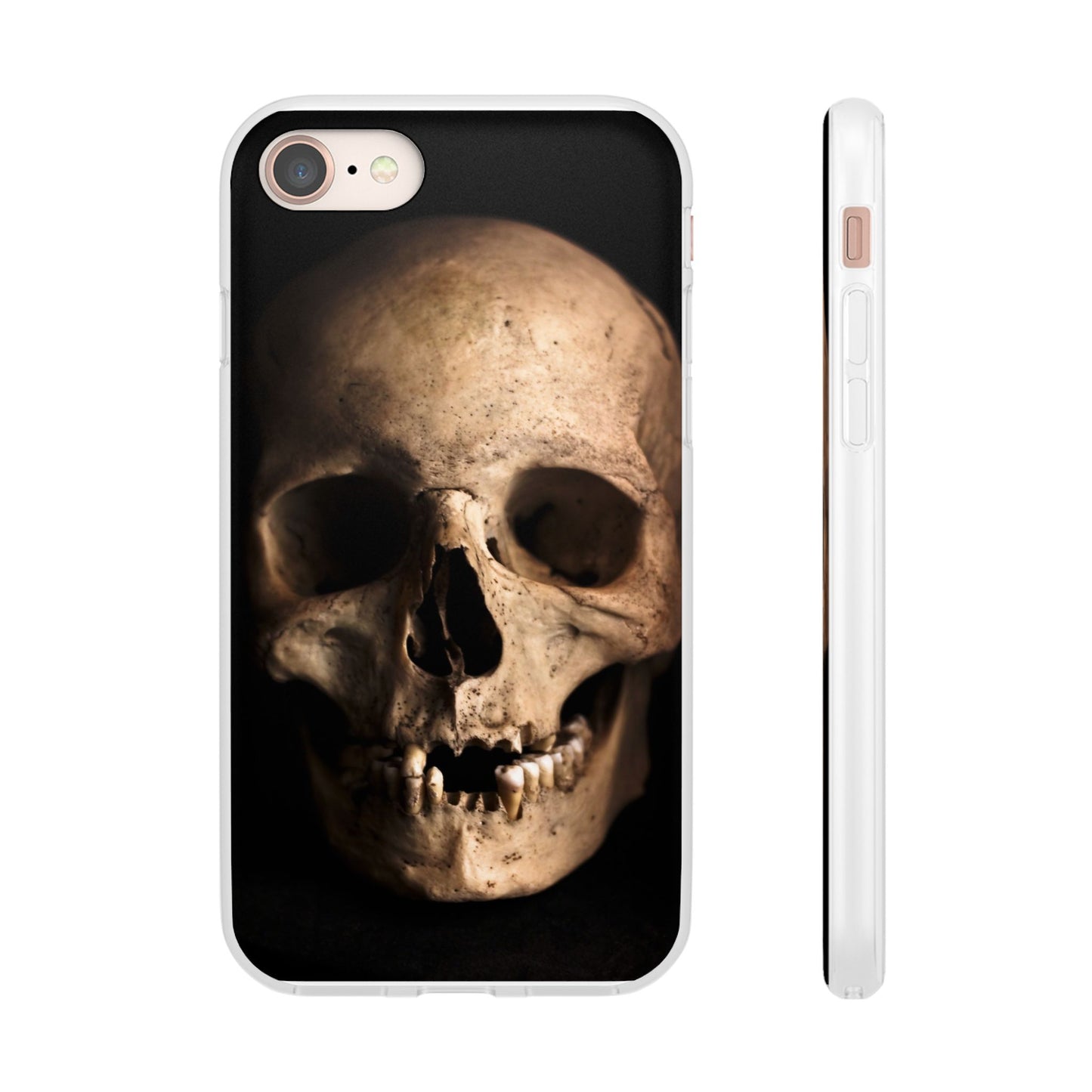 Silicone Phone Case - Realistic Human Skull Design