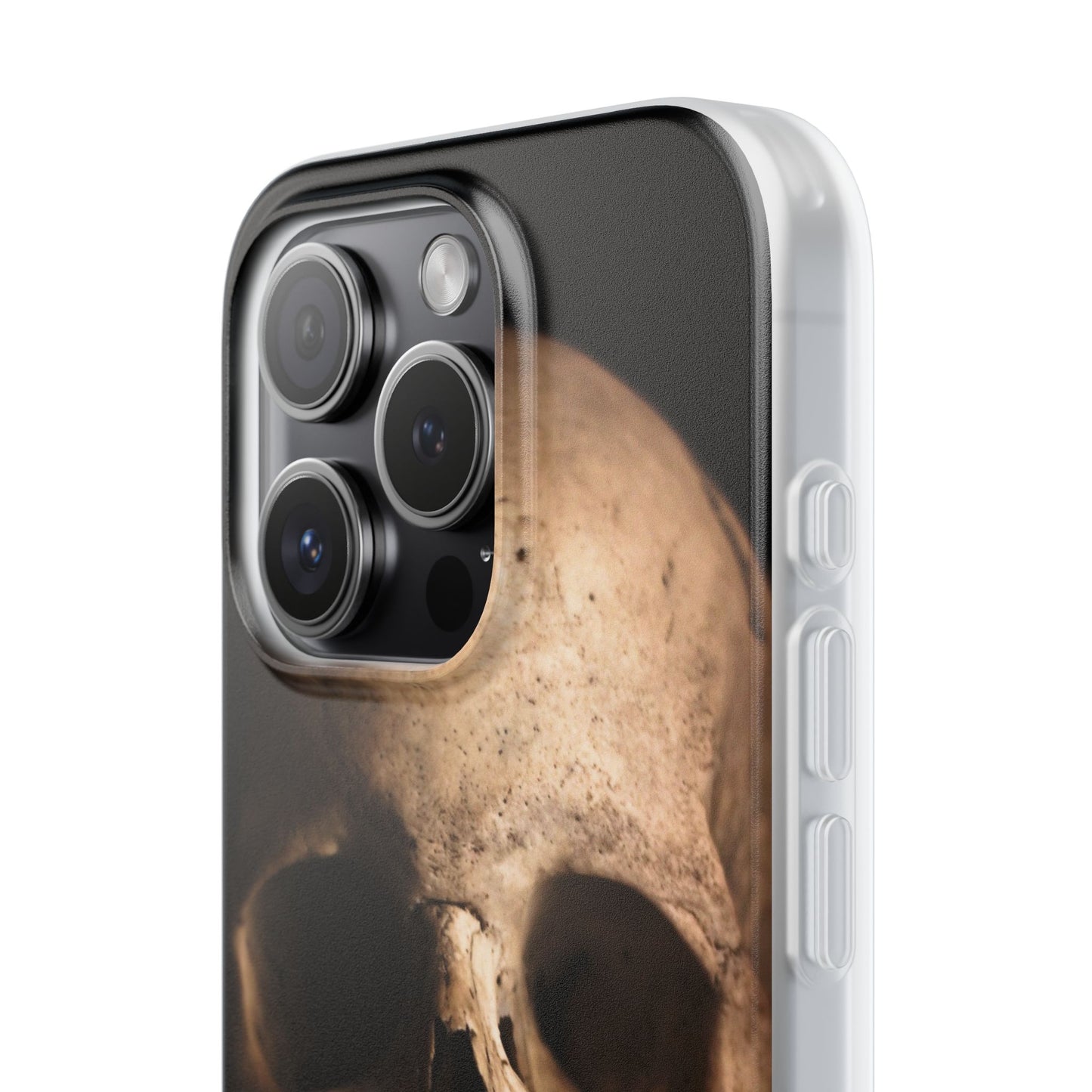 Silicone Phone Case - Realistic Human Skull Design