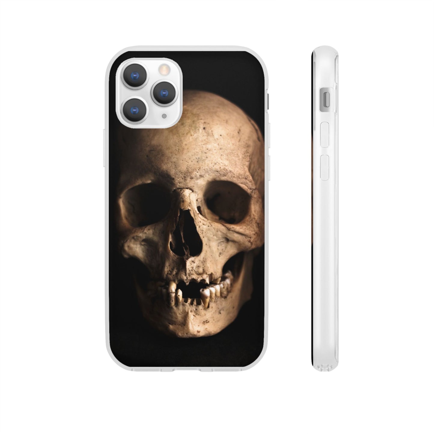 Silicone Phone Case - Realistic Human Skull Design