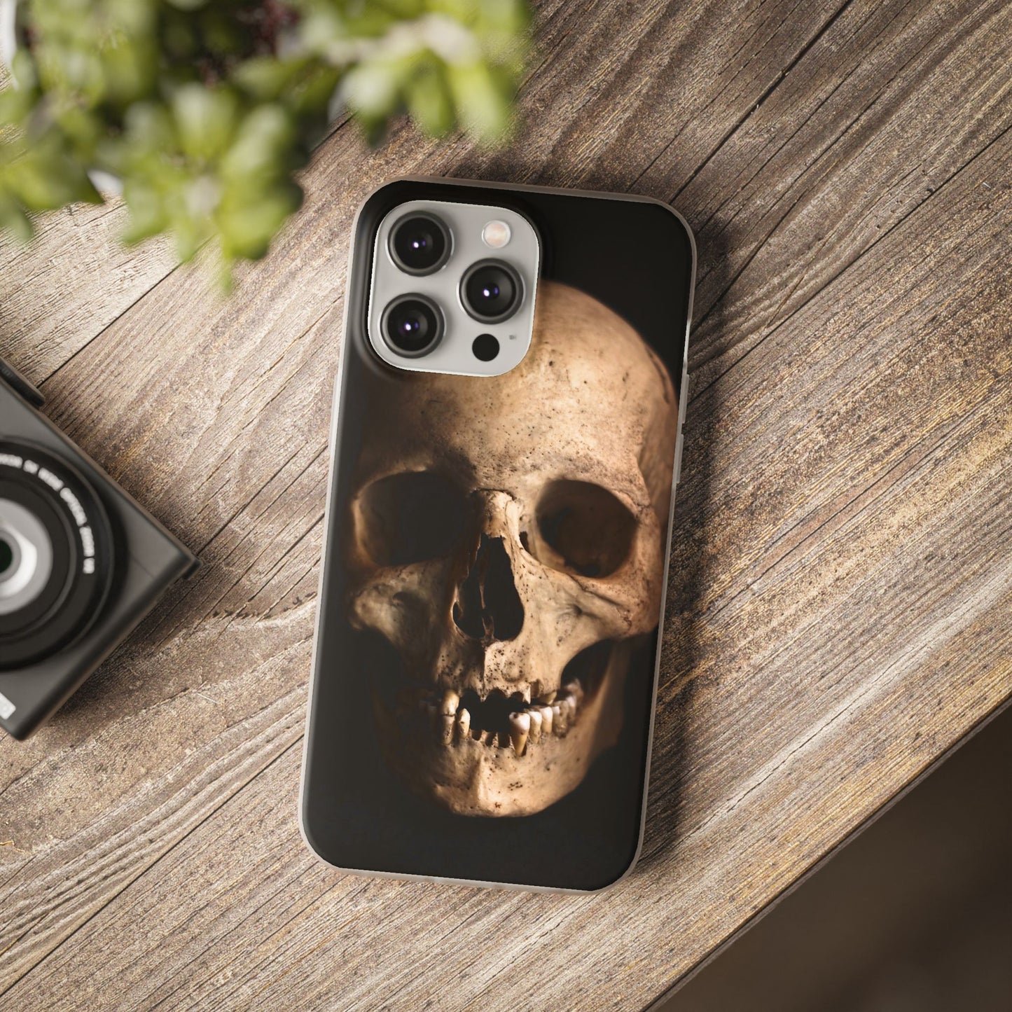 Silicone Phone Case - Realistic Human Skull Design