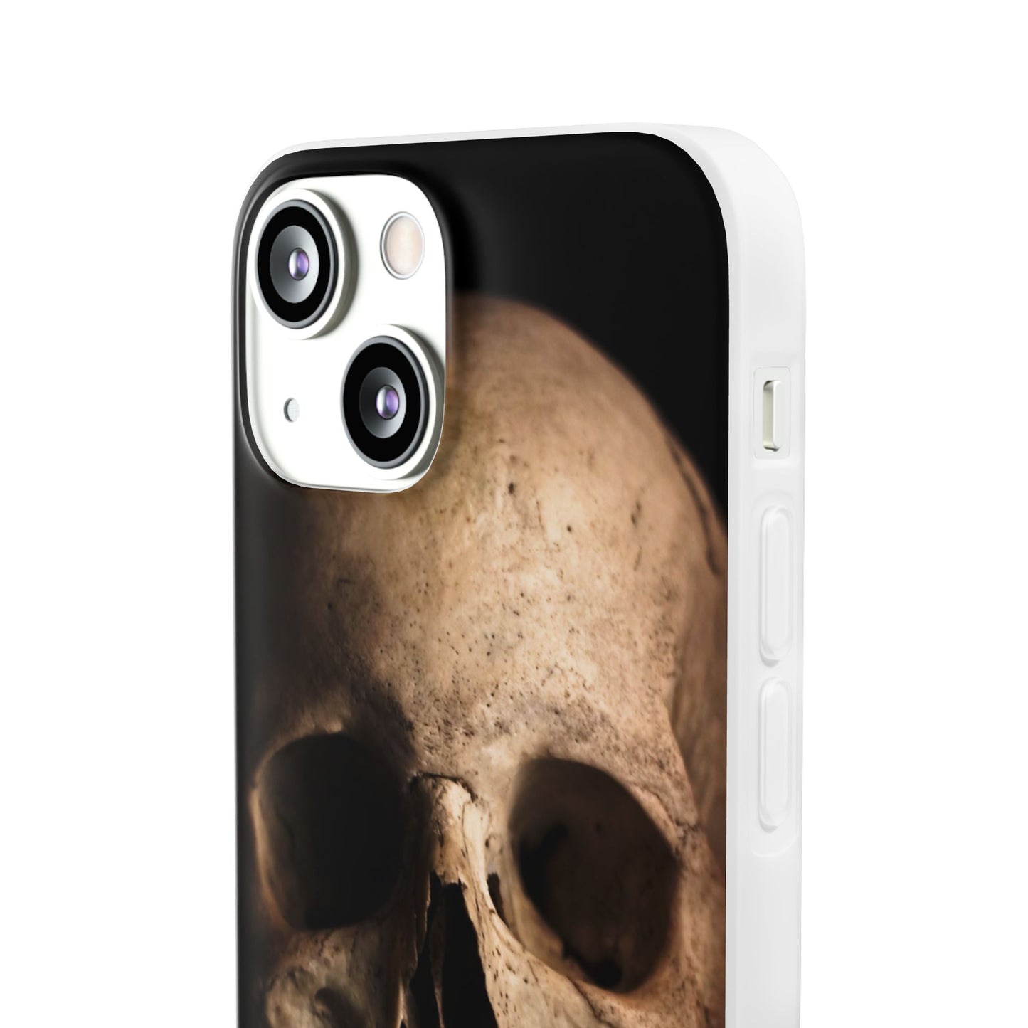 Silicone Phone Case - Realistic Human Skull Design