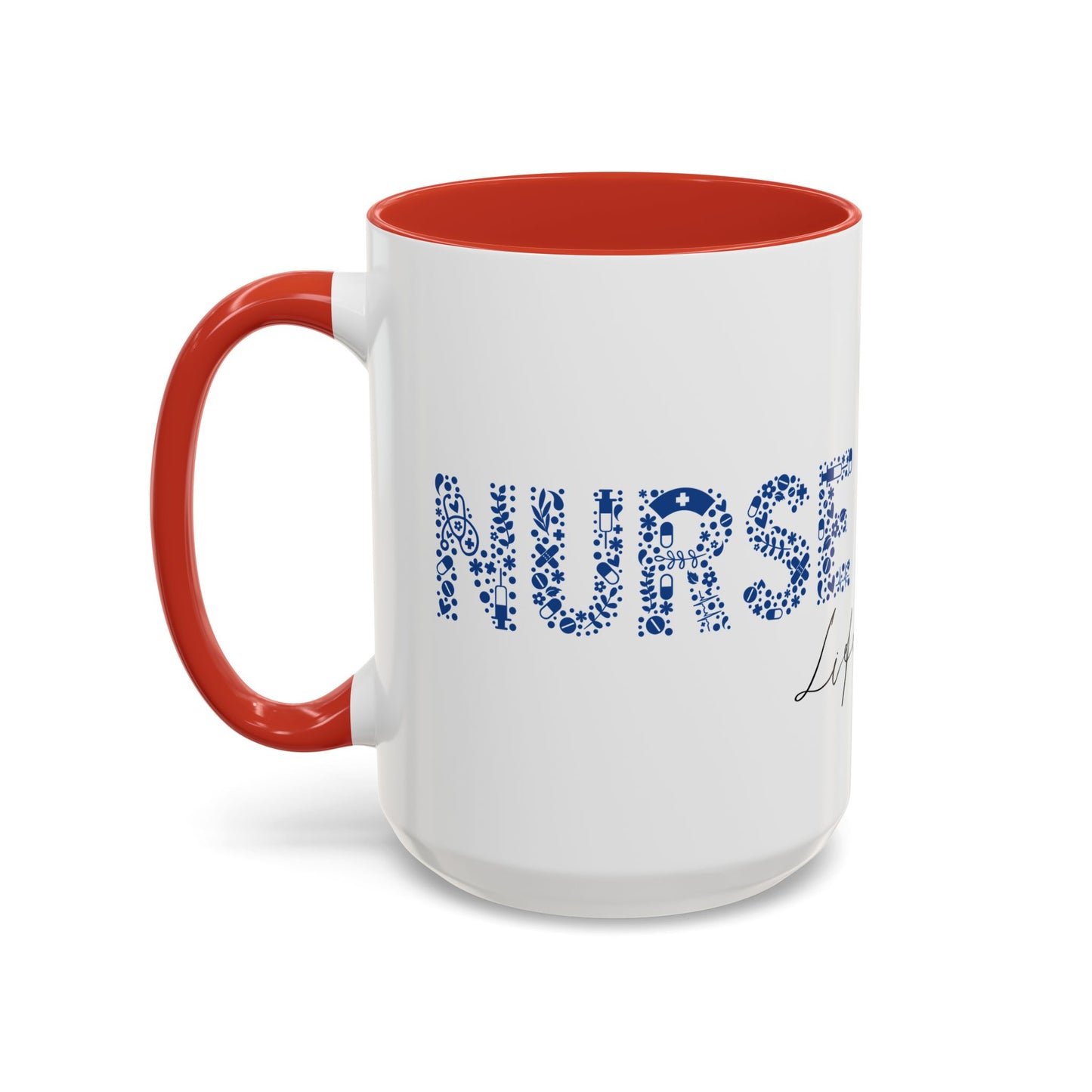 Nurse Life Blue Mug, Floral RN Coffee Cup, Cute Nurse Gift Idea, Medical Worker Mug, Nursing Student Mug, Nurse Appreciation Mug