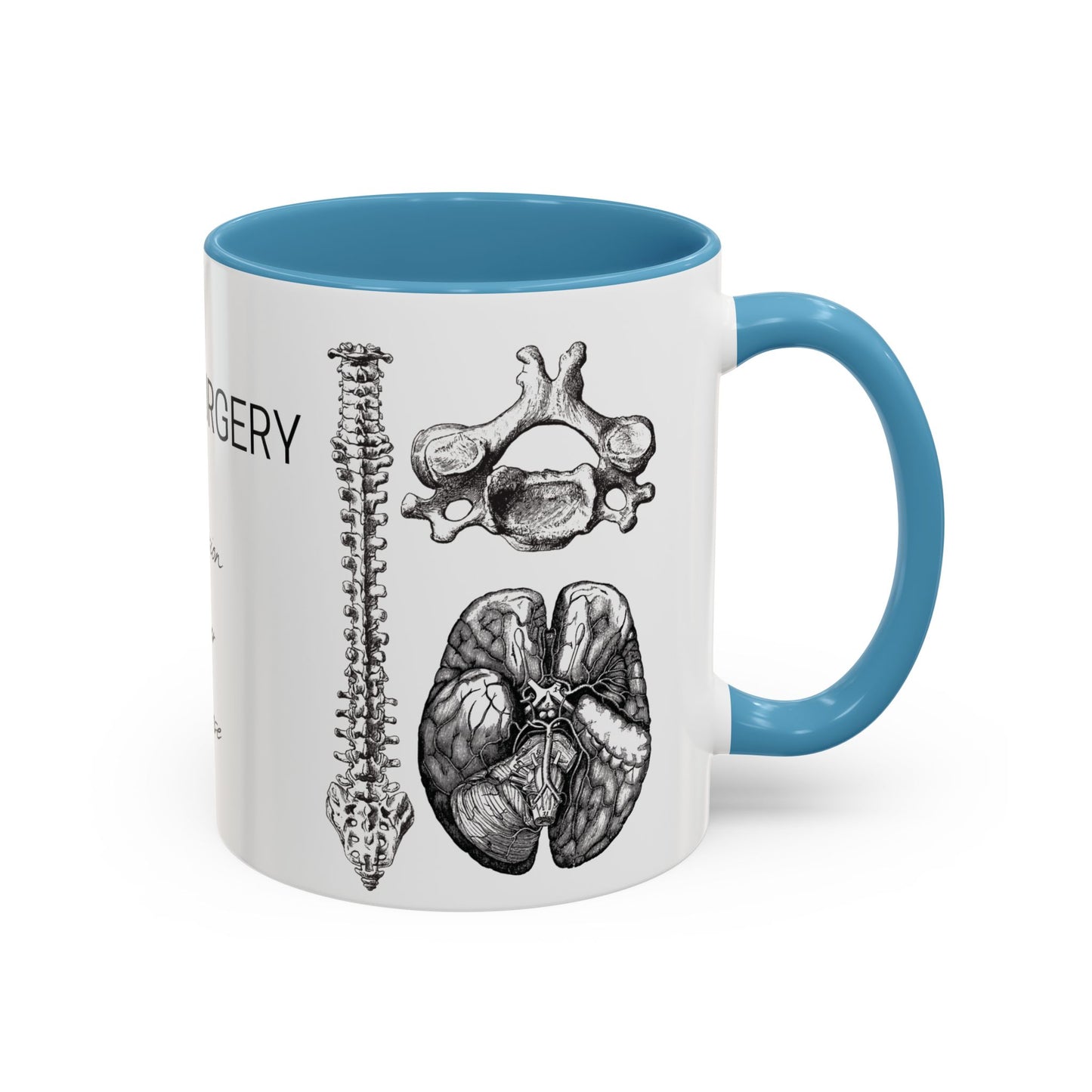 Neuro-Spine Mug, Anatomical Spine Illustration Cup, Neurosurgeon Gift Idea, Spine Surgery Mug, Doctor Appreciation, Medical Worker Gift