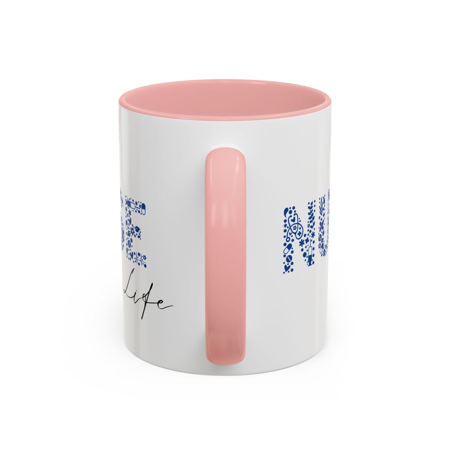 Nurse Life Blue Mug, Floral RN Coffee Cup, Cute Nurse Gift Idea, Medical Worker Mug, Nursing Student Mug, Nurse Appreciation Mug