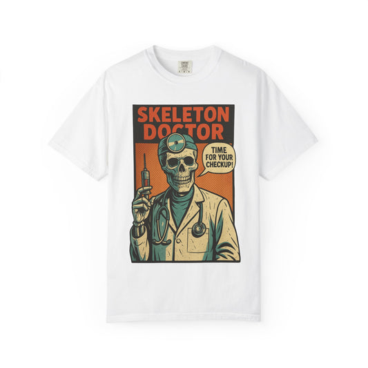 Skeleton Doctor Shirt Vintage Horror | Halloween Surgeon Tee for Nurses & Medical Workers | Spooky Hospital Halloween T-Shirt