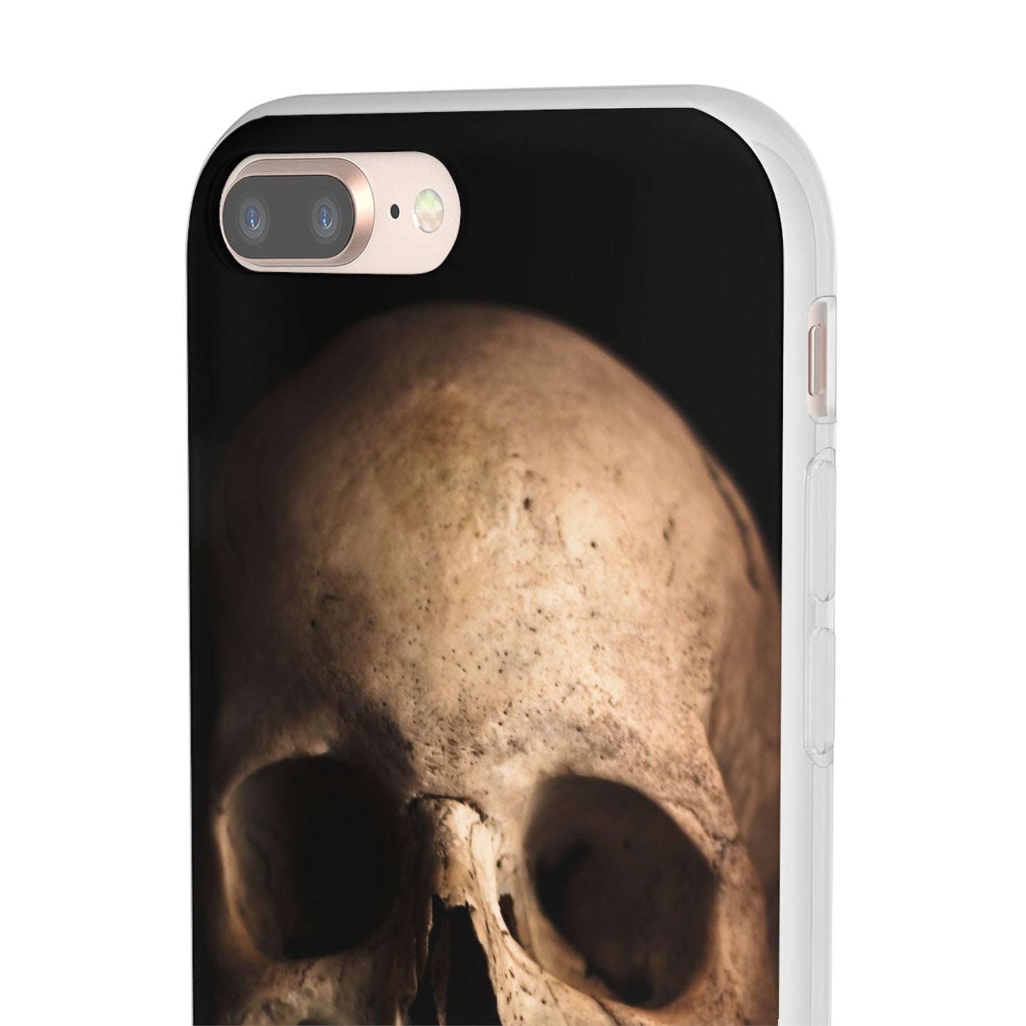 Silicone Phone Case - Realistic Human Skull Design