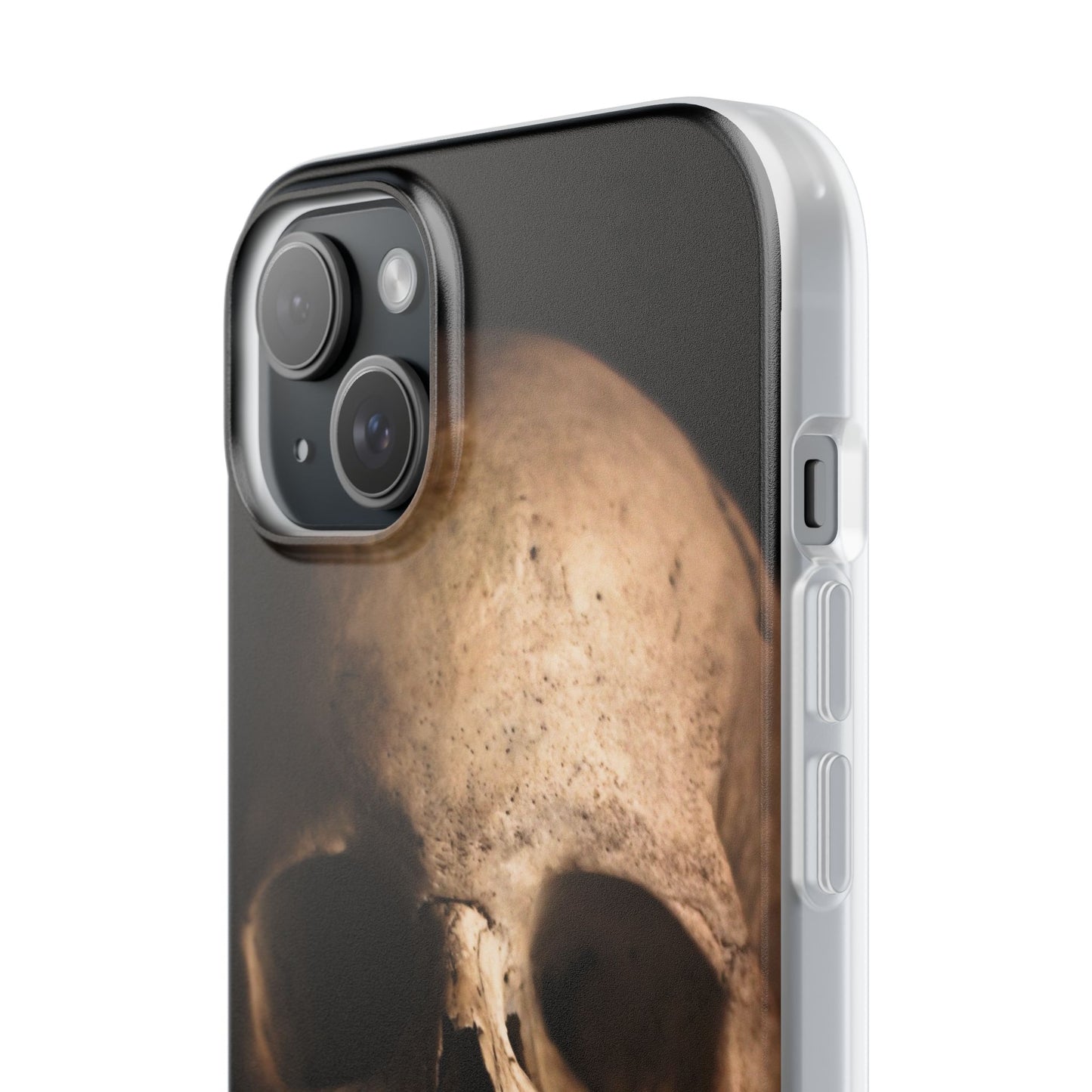 Silicone Phone Case - Realistic Human Skull Design