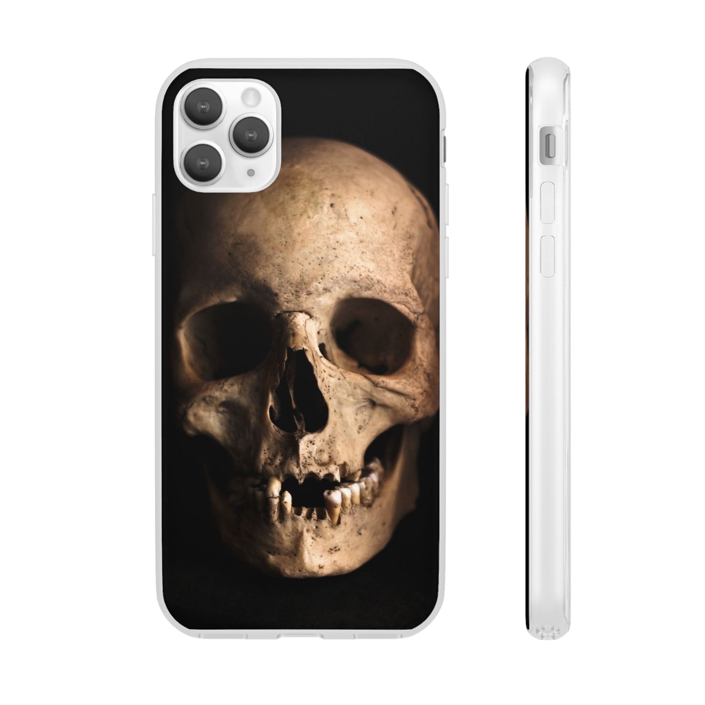 Silicone Phone Case - Realistic Human Skull Design