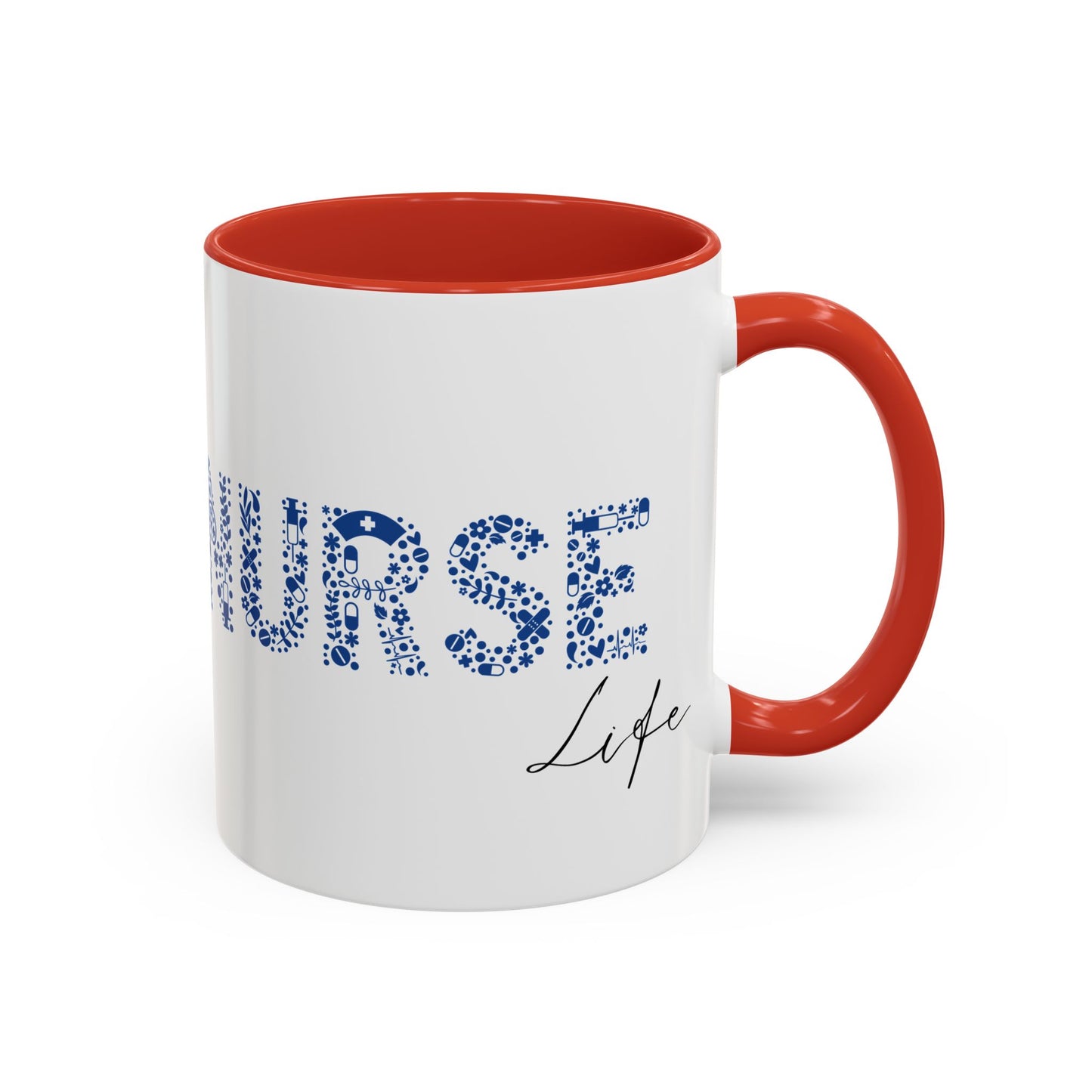 Nurse Life Blue Mug, Floral RN Coffee Cup, Cute Nurse Gift Idea, Medical Worker Mug, Nursing Student Mug, Nurse Appreciation Mug