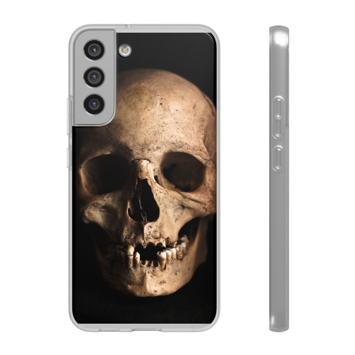 Silicone Phone Case - Realistic Human Skull Design