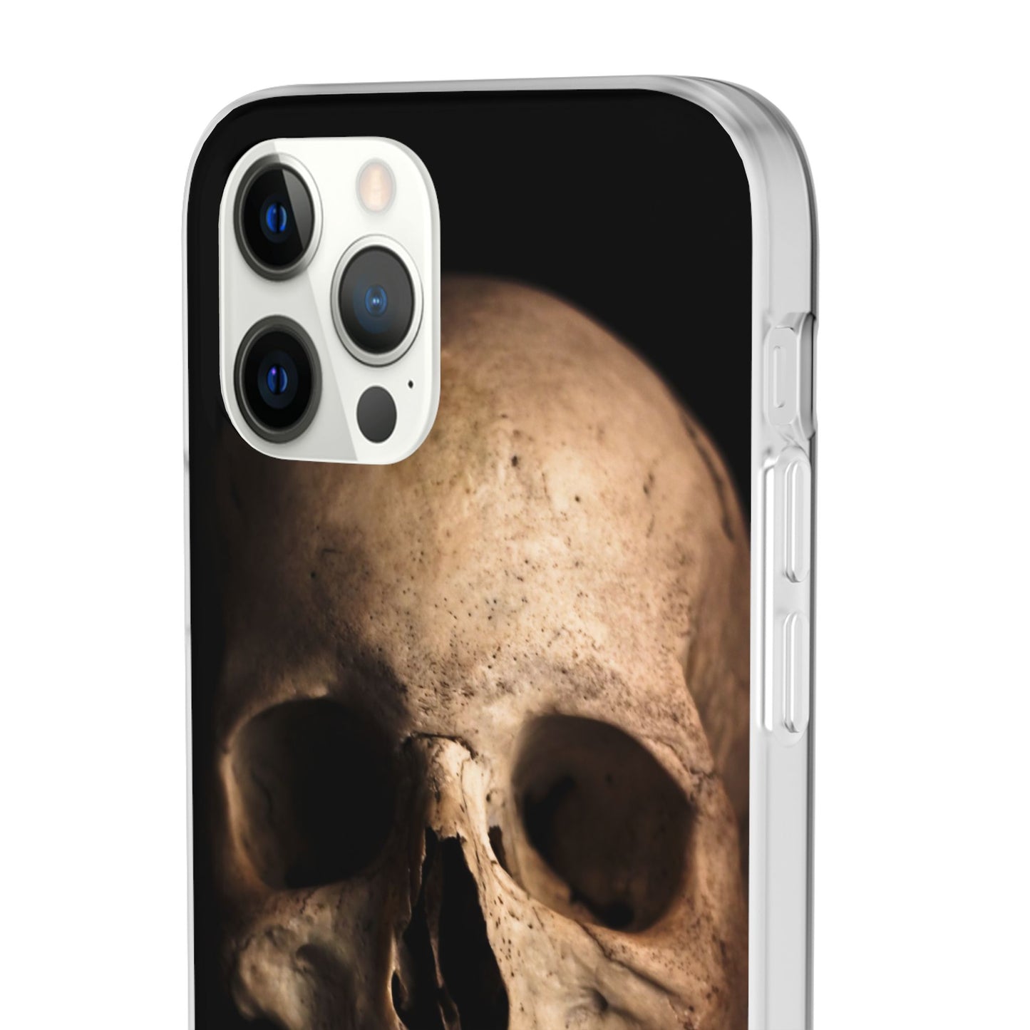 Silicone Phone Case - Realistic Human Skull Design