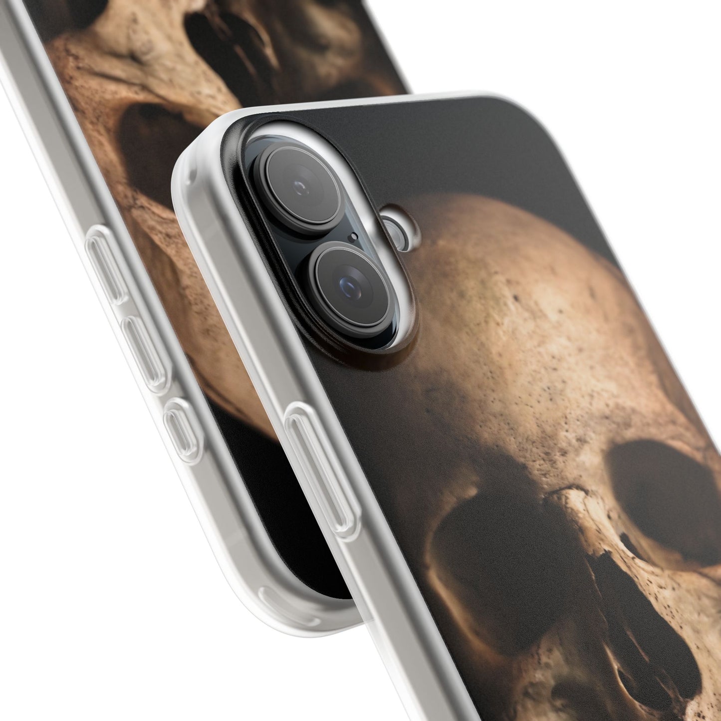 Silicone Phone Case - Realistic Human Skull Design