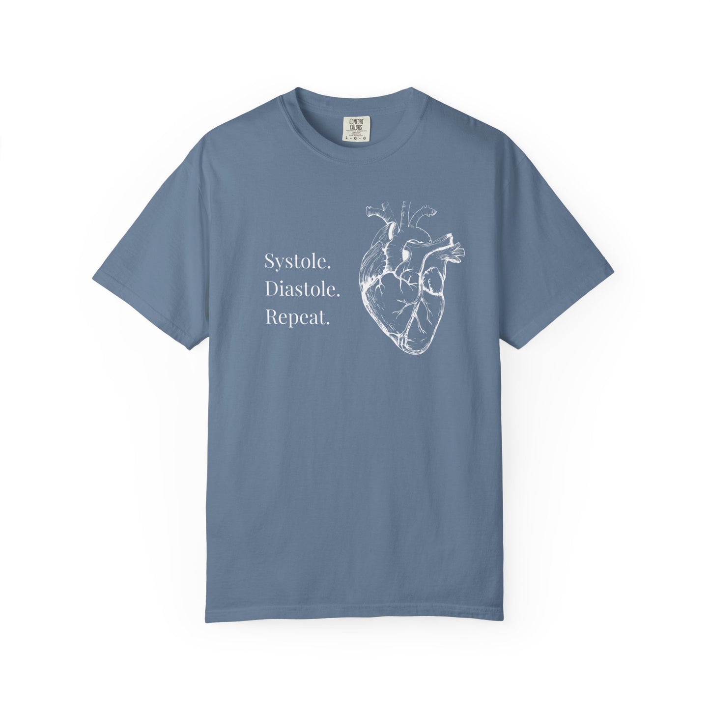 Heart Rhythm Unisex T-Shirt, Systole Diastole Repeat Tee, Heartbeat Art Shirt, Medical Student Gift, Casual Graphic Tee