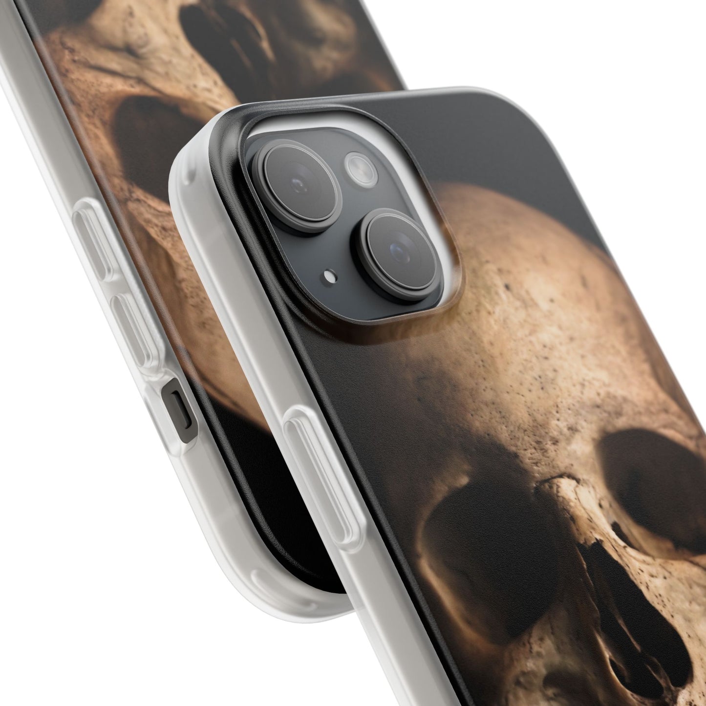 Silicone Phone Case - Realistic Human Skull Design