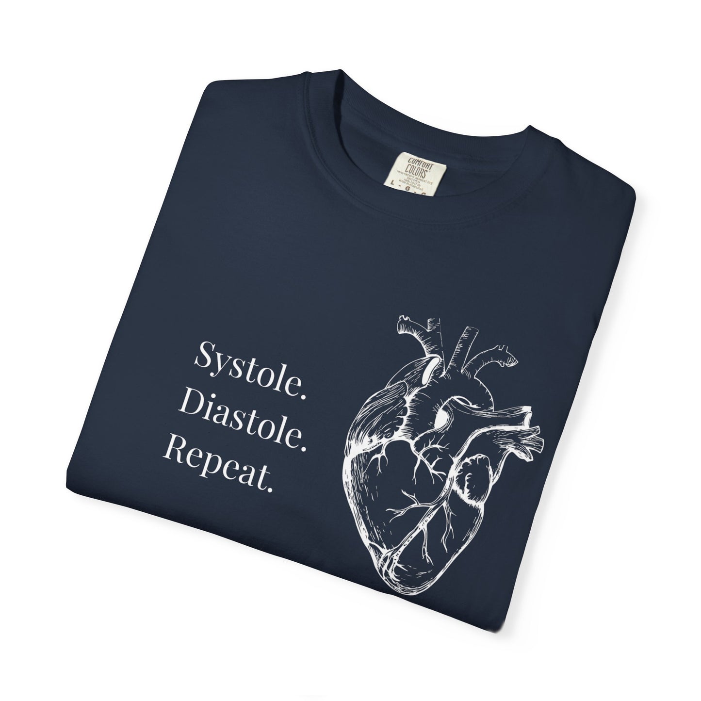 Heart Rhythm Unisex T-Shirt, Systole Diastole Repeat Tee, Heartbeat Art Shirt, Medical Student Gift, Casual Graphic Tee