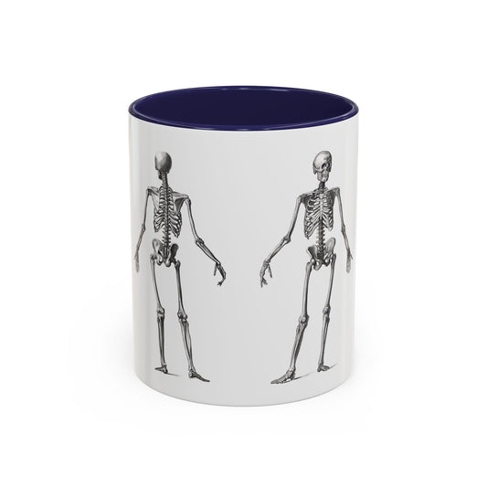 Anatomy Skeleton Accent Coffee Mug, Medical Student Doctor Nurse Gift, Anatomical Diagram, Halloween Mug, Biology Teacher Gift,