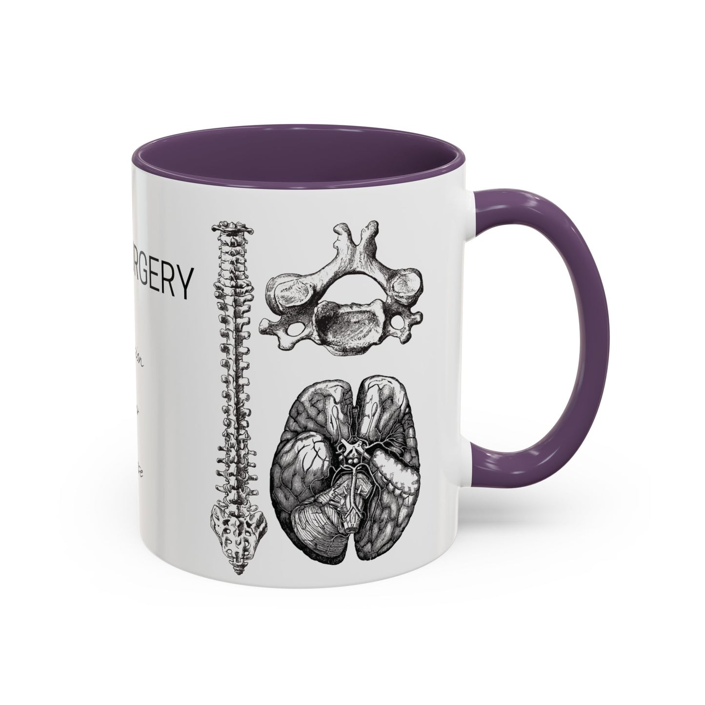 Neuro-Spine Mug, Anatomical Spine Illustration Cup, Neurosurgeon Gift Idea, Spine Surgery Mug, Doctor Appreciation, Medical Worker Gift