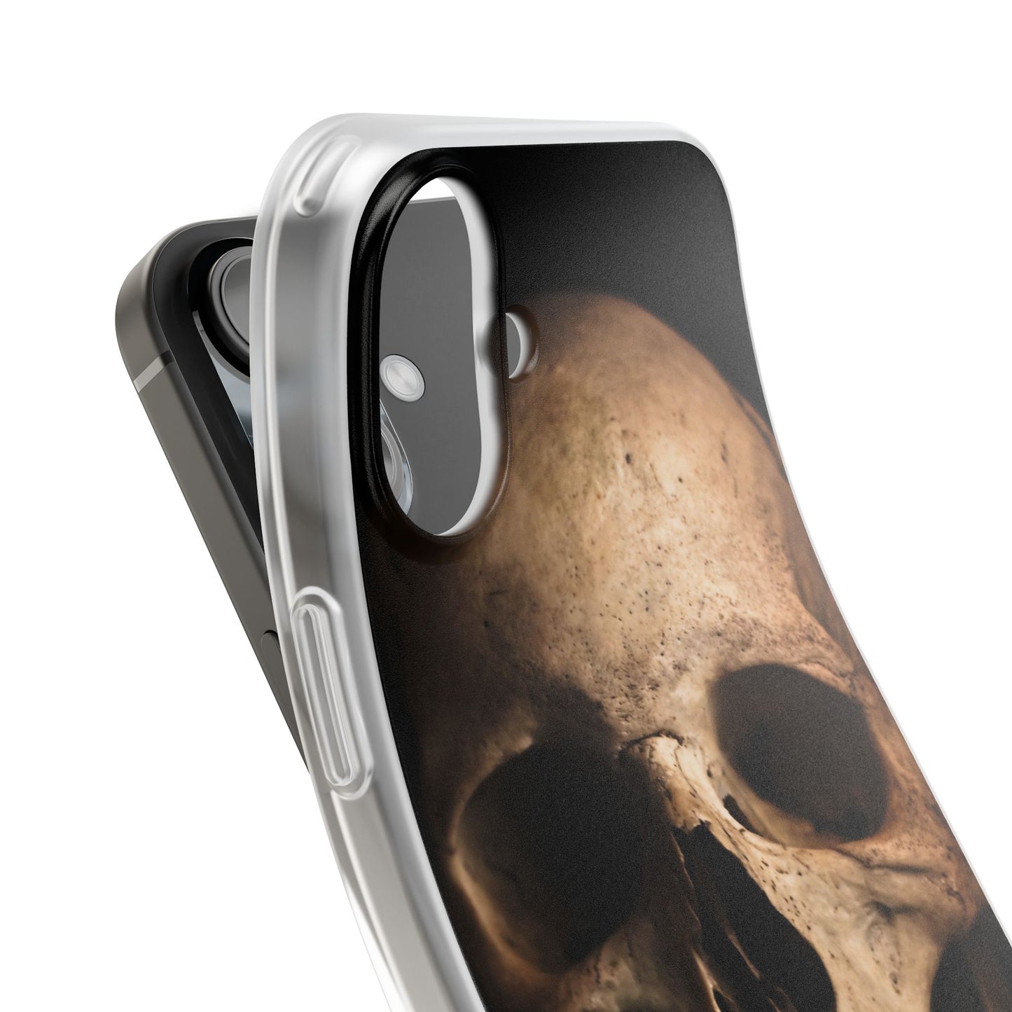 Silicone Phone Case - Realistic Human Skull Design
