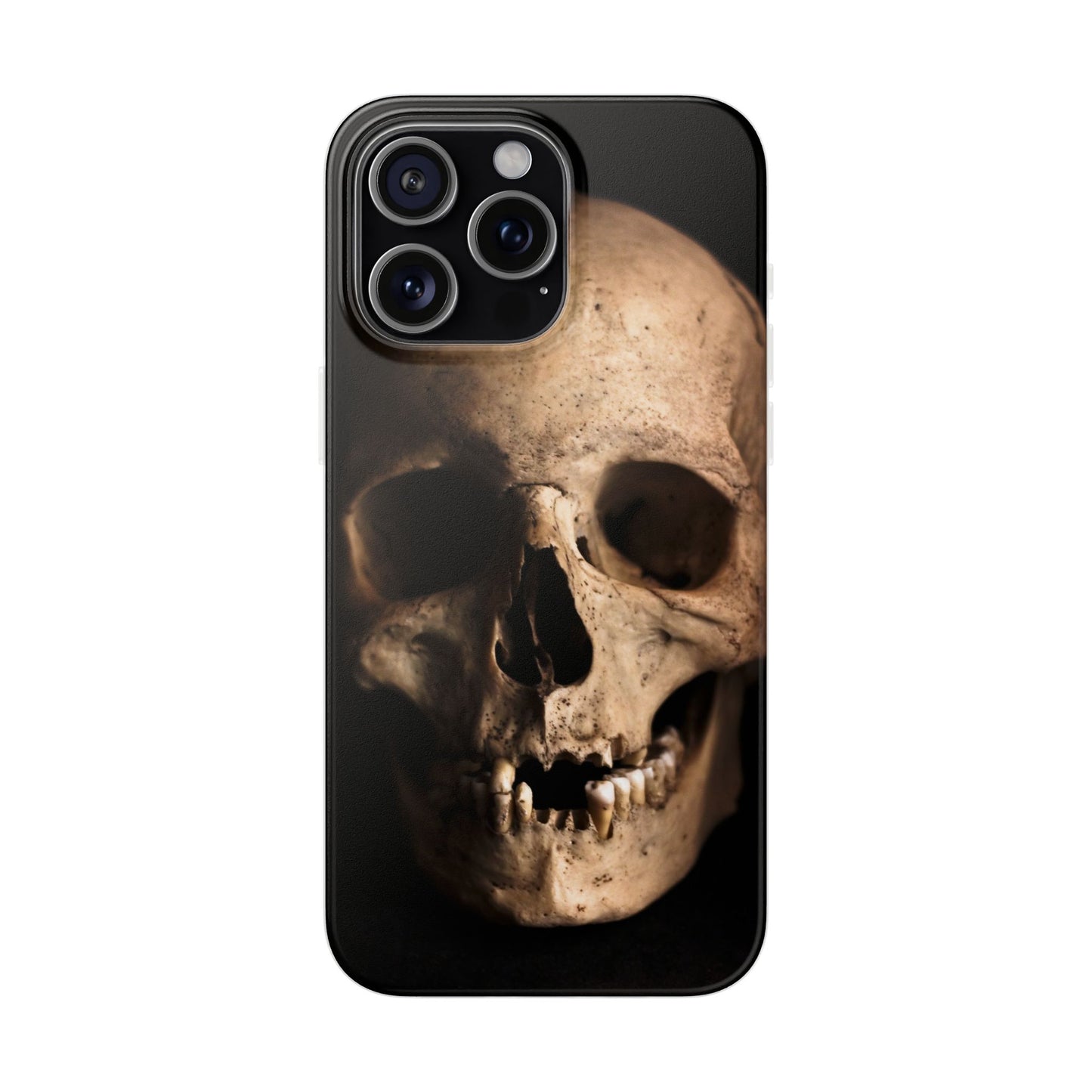 Silicone Phone Case - Realistic Human Skull Design