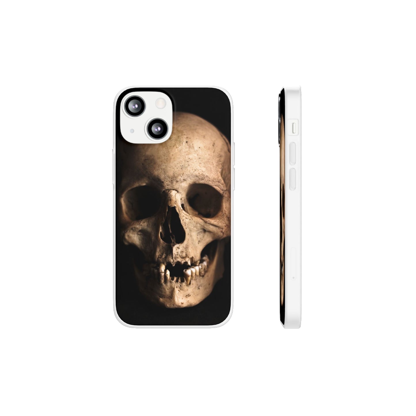 Silicone Phone Case - Realistic Human Skull Design