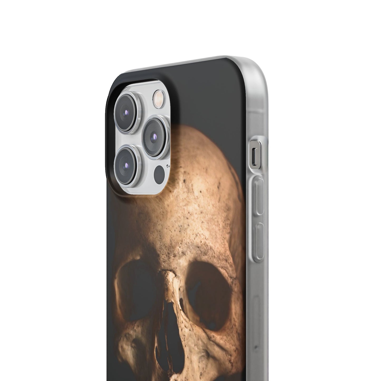 Silicone Phone Case - Realistic Human Skull Design