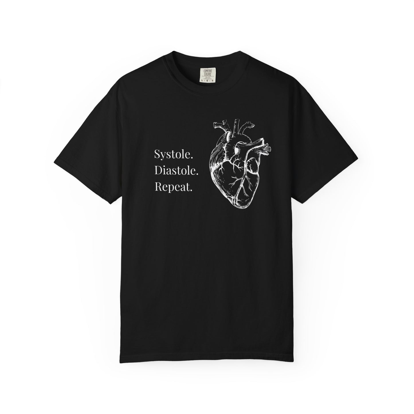 Heart Rhythm Unisex T-Shirt, Systole Diastole Repeat Tee, Heartbeat Art Shirt, Medical Student Gift, Casual Graphic Tee