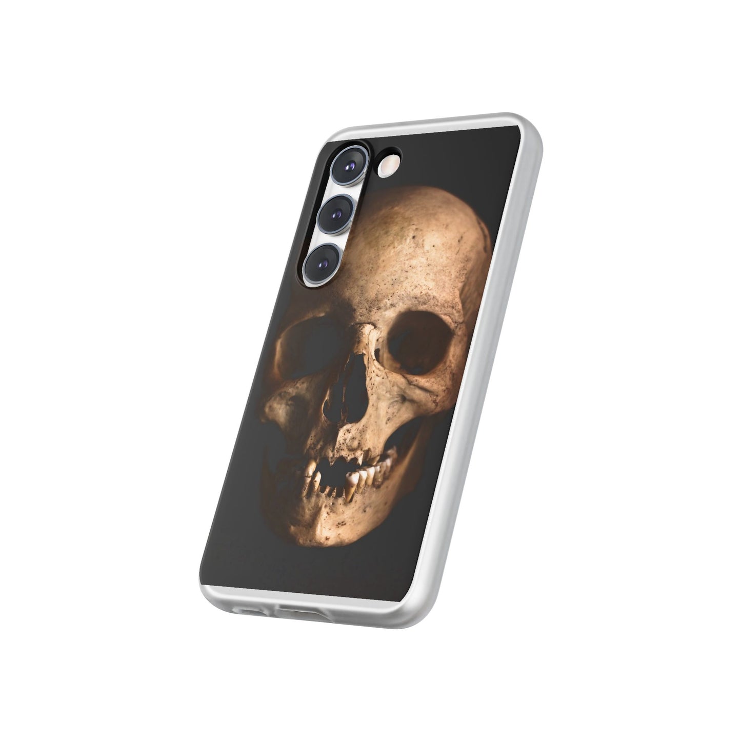 Silicone Phone Case - Realistic Human Skull Design