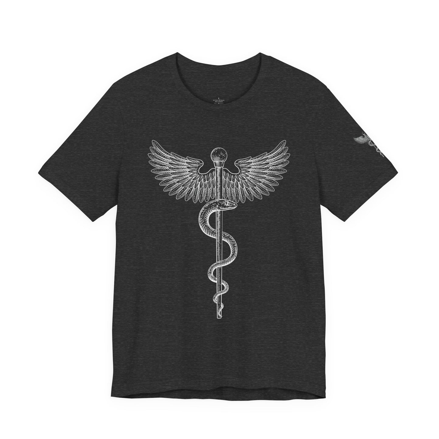 Caduceus Symbol Shirt, Minimalist Medical Tee for Doctors and Nurses, Healthcare Uniform Top, Med Student Gift Idea, RN Apparel