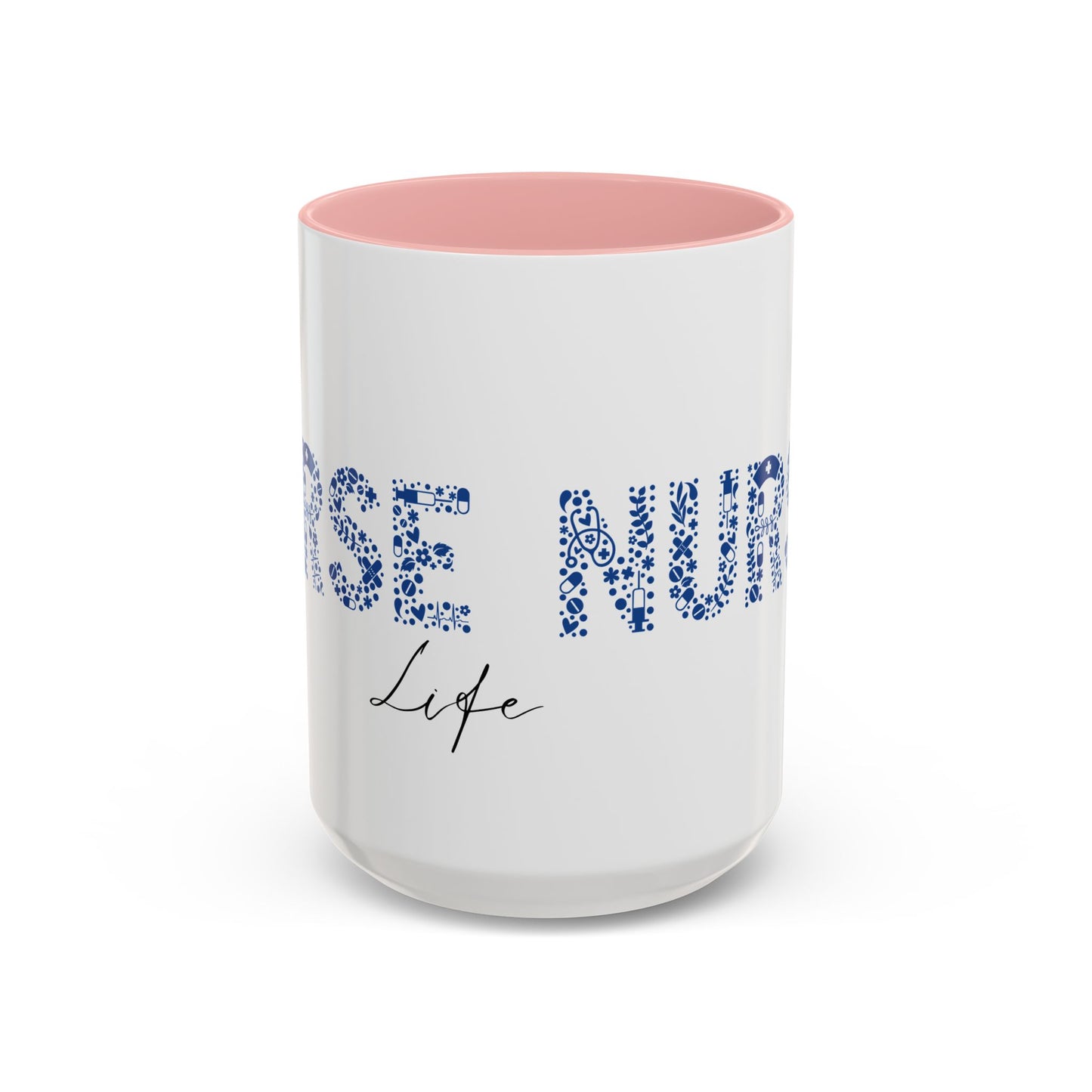 Nurse Life Blue Mug, Floral RN Coffee Cup, Cute Nurse Gift Idea, Medical Worker Mug, Nursing Student Mug, Nurse Appreciation Mug