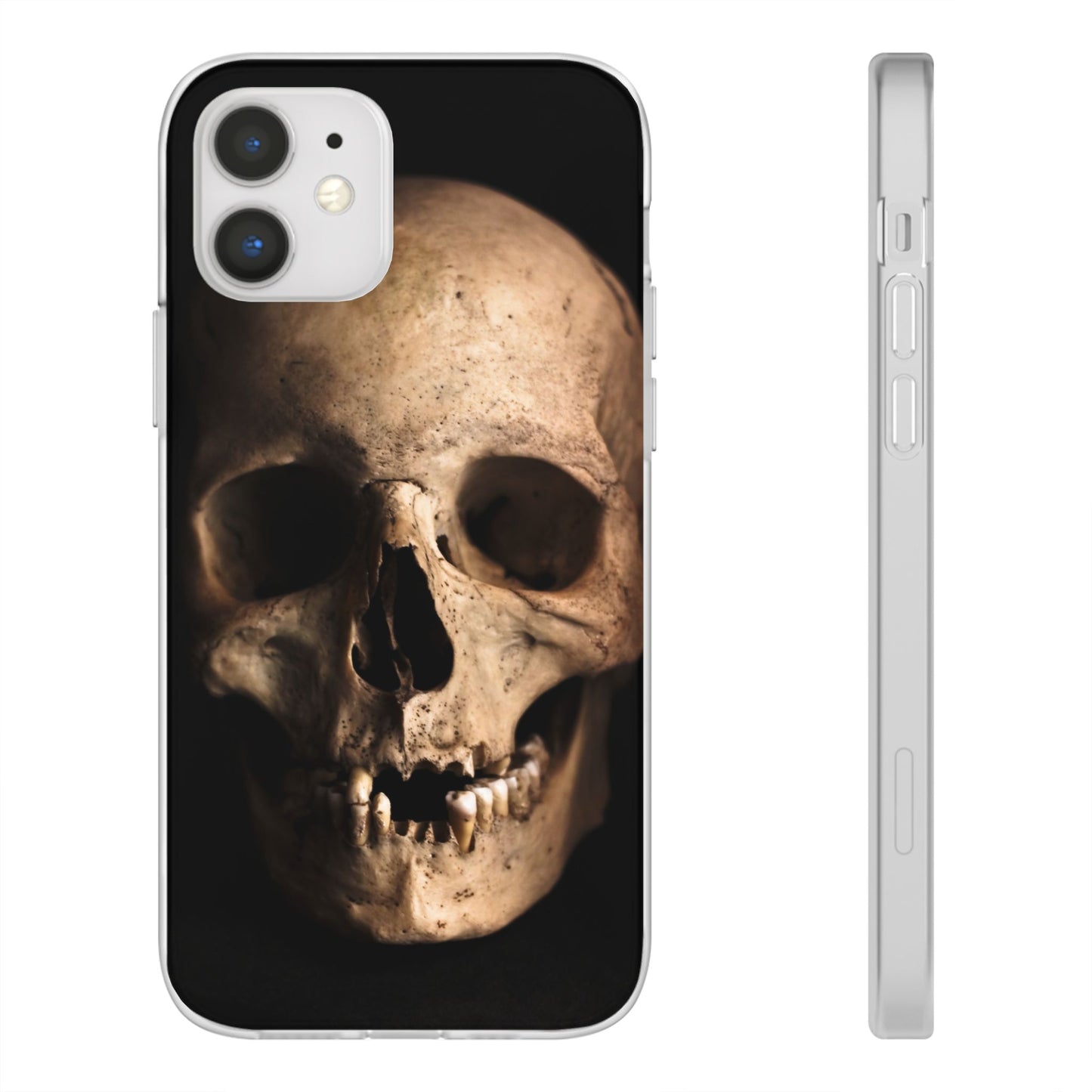 Silicone Phone Case - Realistic Human Skull Design