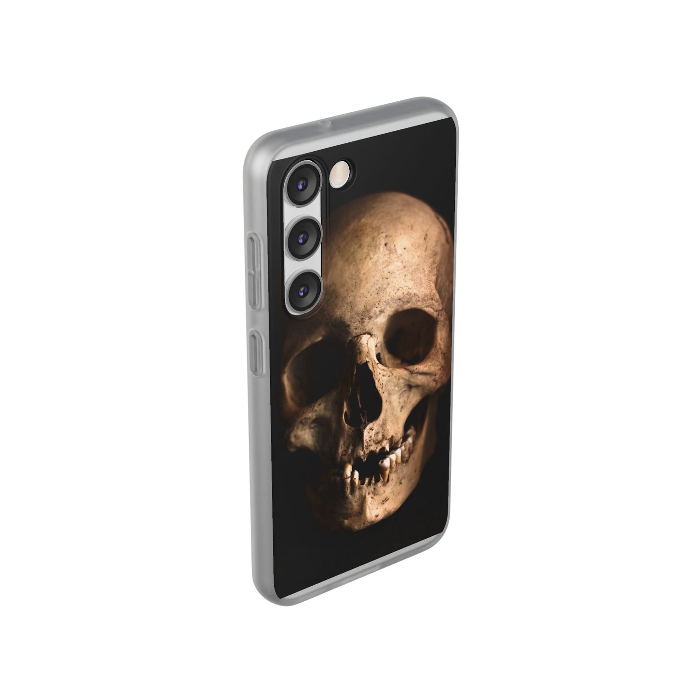 Silicone Phone Case - Realistic Human Skull Design